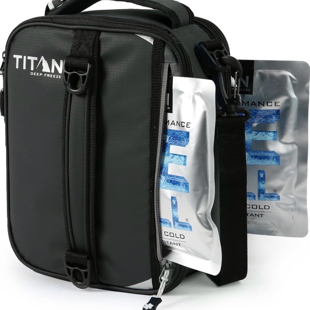 Titan Black Messenger Bag with Pink Accent Strap